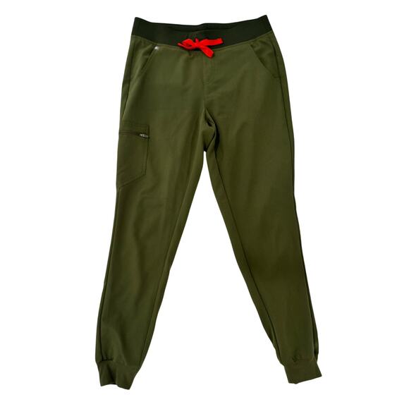 Figs Zamora Tall Jogger Scrub Pants Dark Olive Women’s Medium Tall MT LE Retired - Picture 2 of 11